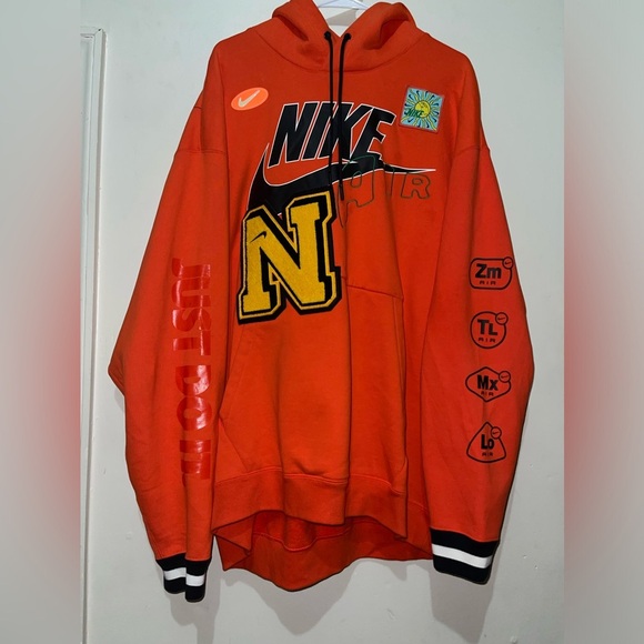 NWOT Rare NikeLarge Logo Alphabet NSW Elements Heavy Weighted Pullover Hoodie